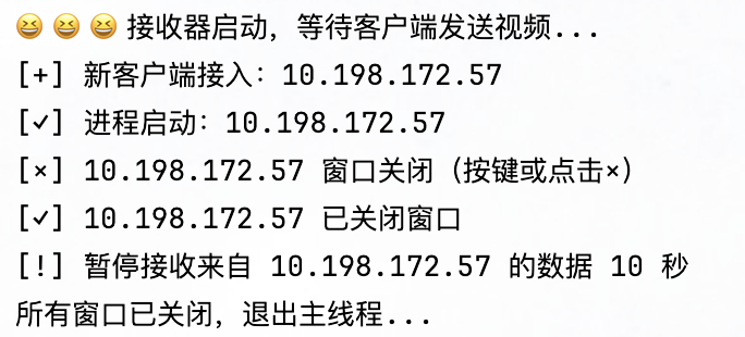 接收端运行效果
